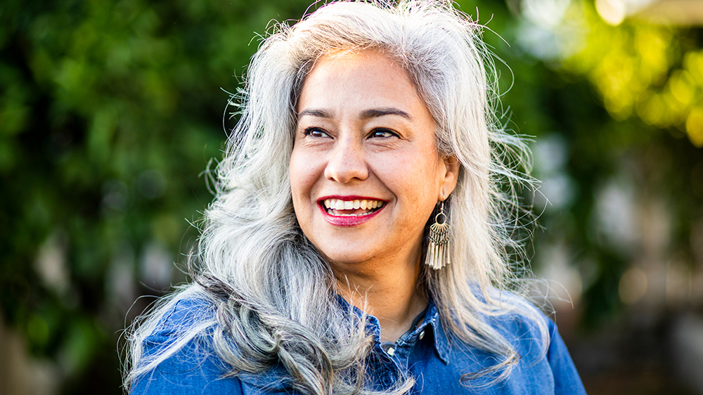 Older woman smiling