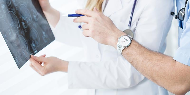 doctor reviewing xray