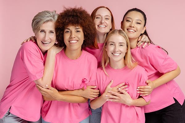 Women in pink