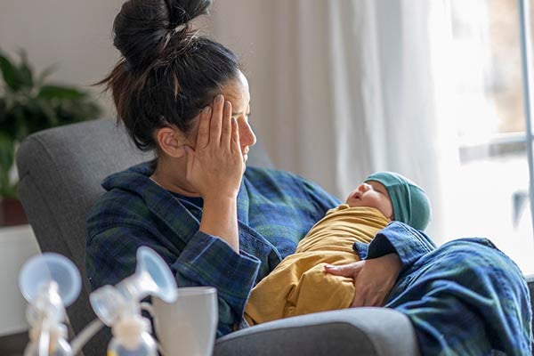 tired new mom
