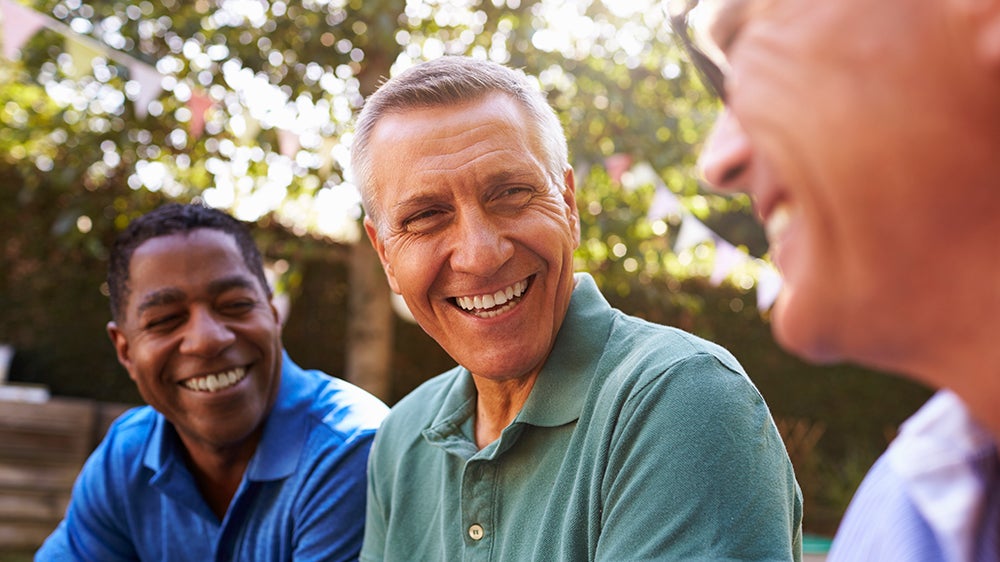men smiling