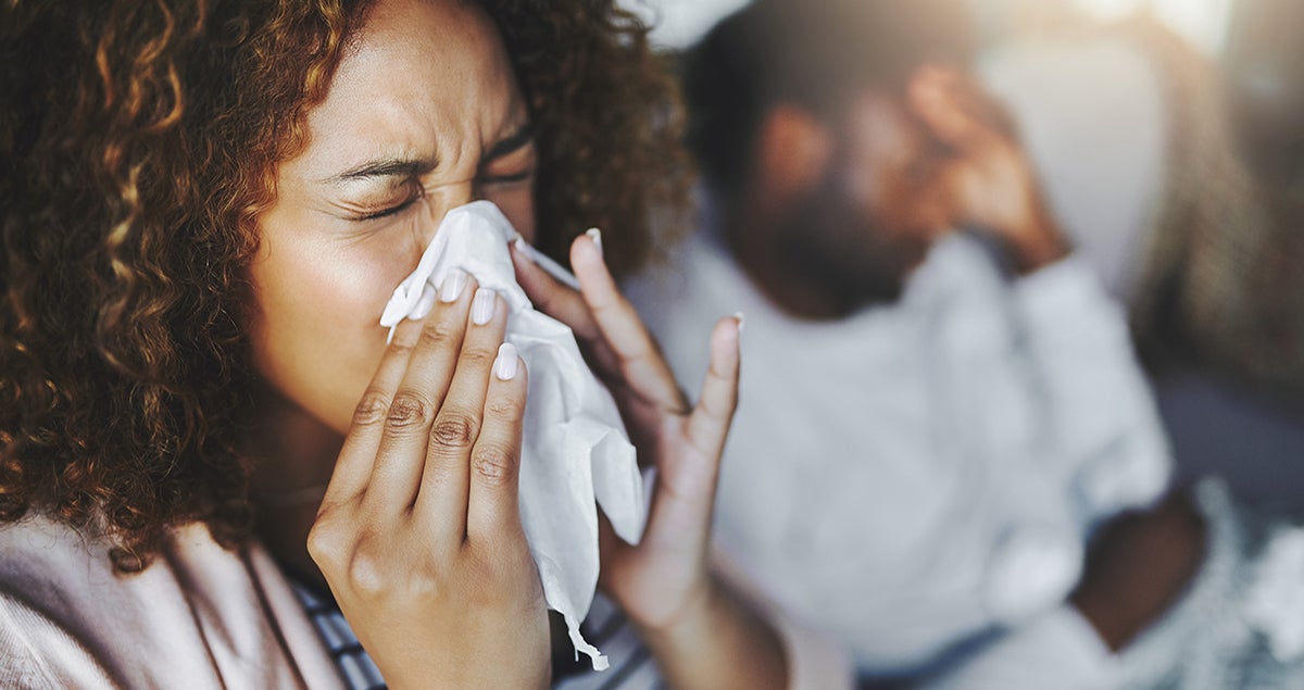 She's been sneezing non-stop