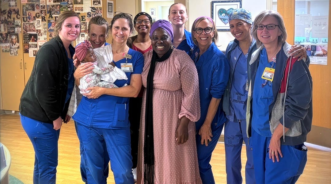 Tope and Remi with NICU team